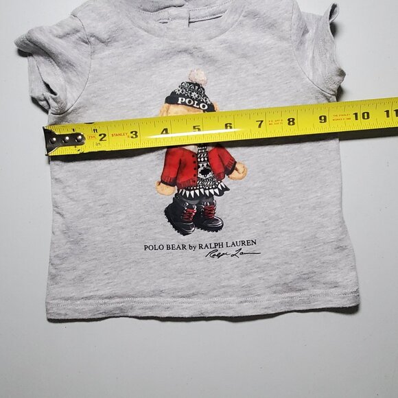 Polo Ralph Lauren Winter Holiday Bear Cotton T-Shirt sz 3months baby - Picture 8 of 16